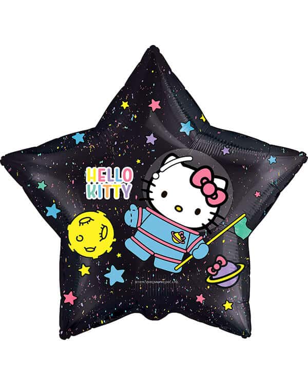 501311_Шар_(22_56_см)_Звезда_Hello_Kitty_Космонавт_Черный_1_шт_в_упак Звезда Hello Kitty Космонавт — изображение 1